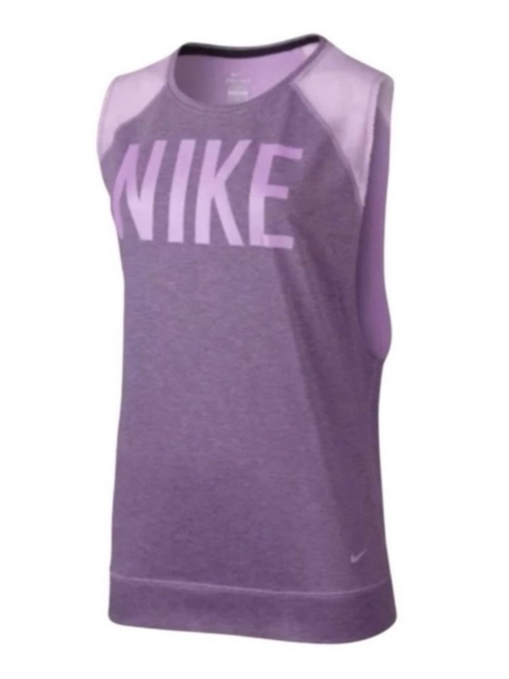NEW Nike Purple Sleeveless Logo Dri-Fit Sweatshirt Size Small